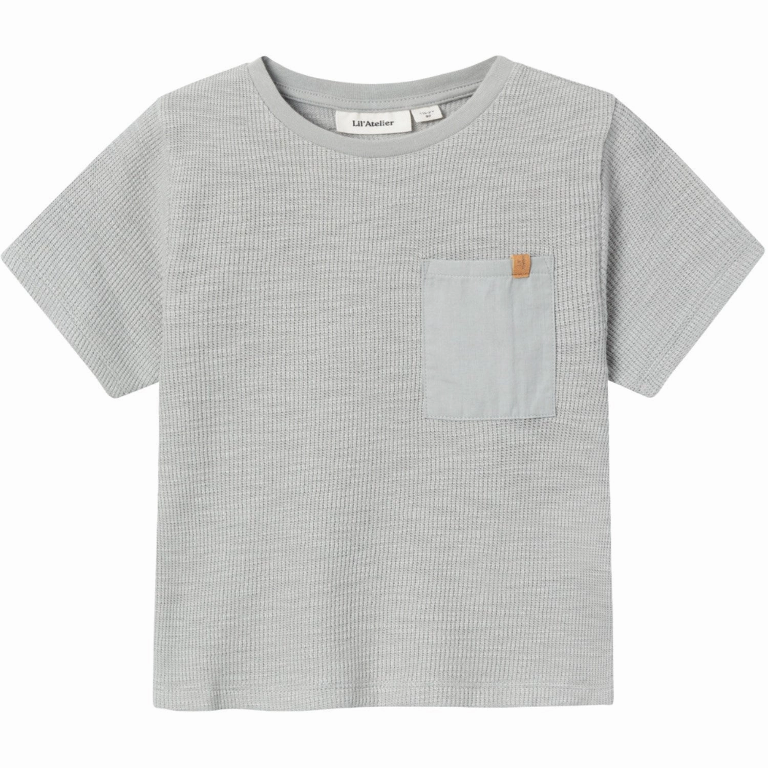 Lil'Atelier Limestone Honjo Loose T-shirt Pleat Pattern