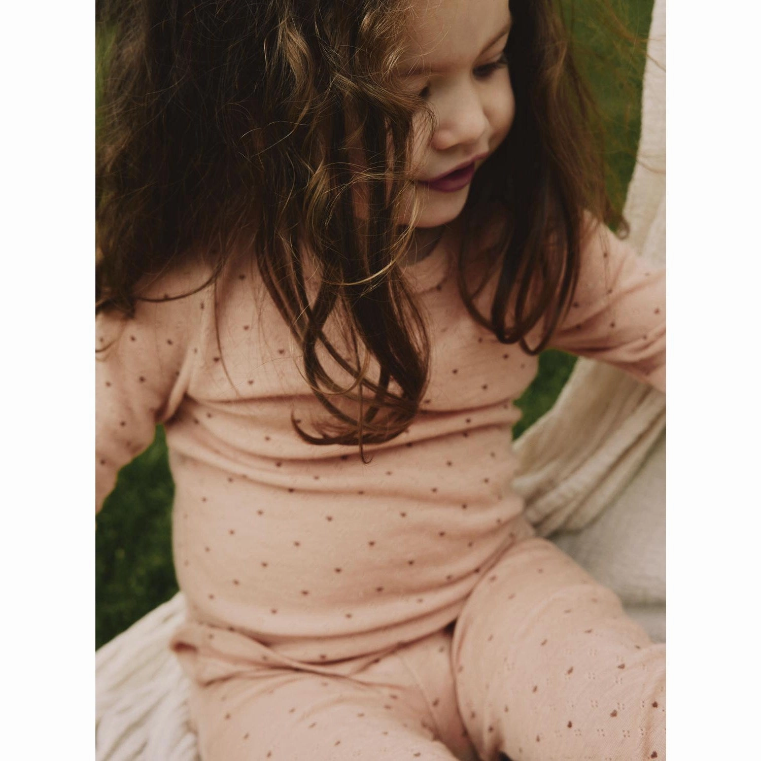 Lil'Atelier Rugby Tan Nava Wool Leggings Polyester