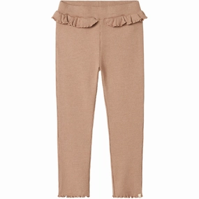 Lil'Atelier Rugby Tan Sophia Sim Pants Bow Bold