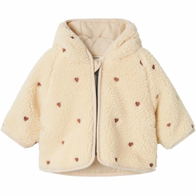 Lil'Atelier Sandshell Nalo Loose Sherpa Jacket Polished Waterproof