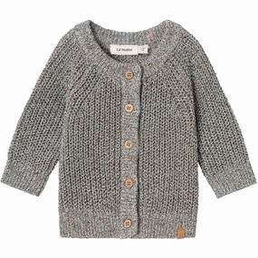 Lil'Atelier Sky Gray Noro Knit Cardigan Polyester Elegant