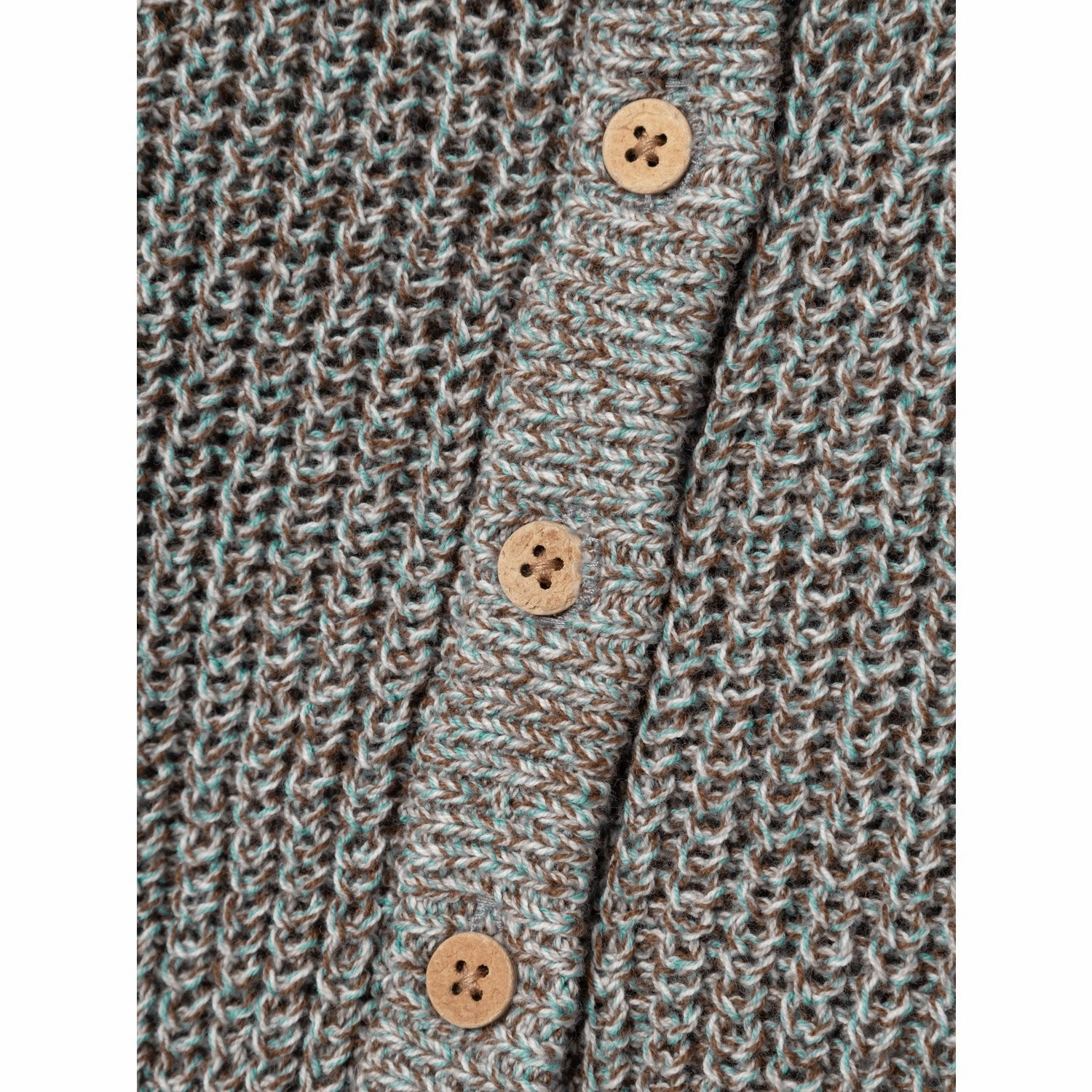Lil'Atelier Sky Gray Noro Knit Cardigan Polyester
