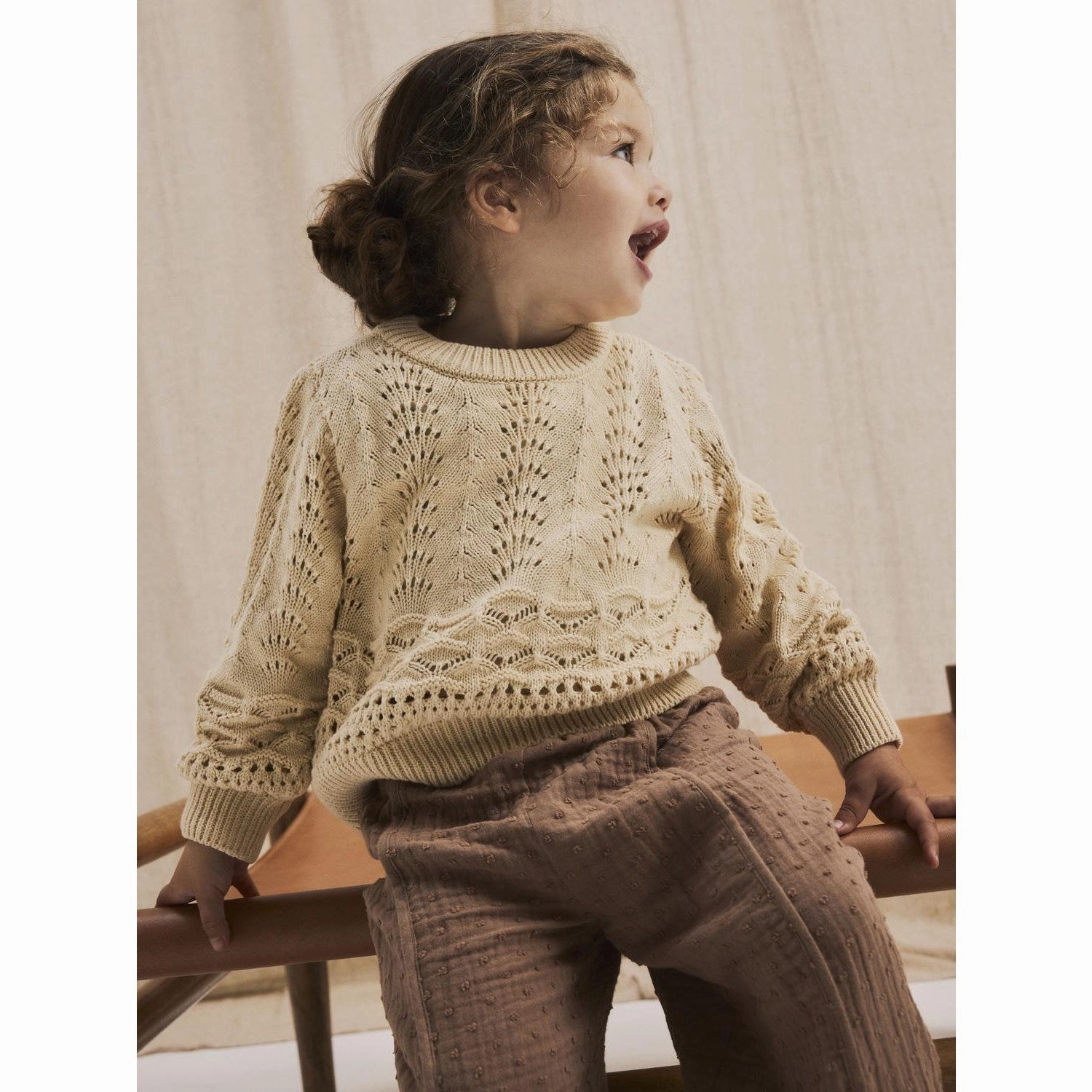 Lil'Atelier Woodsmoke Lamia Ancle Loose Pant Seam