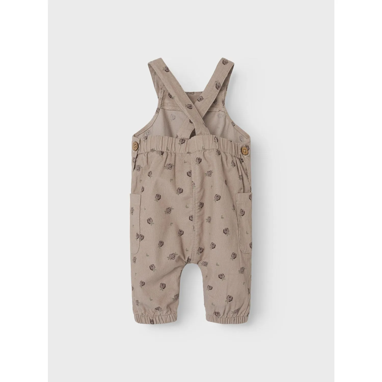 Lil'Atelier Gray Morn Floral Nola Floral Corduroy Overall Trend
