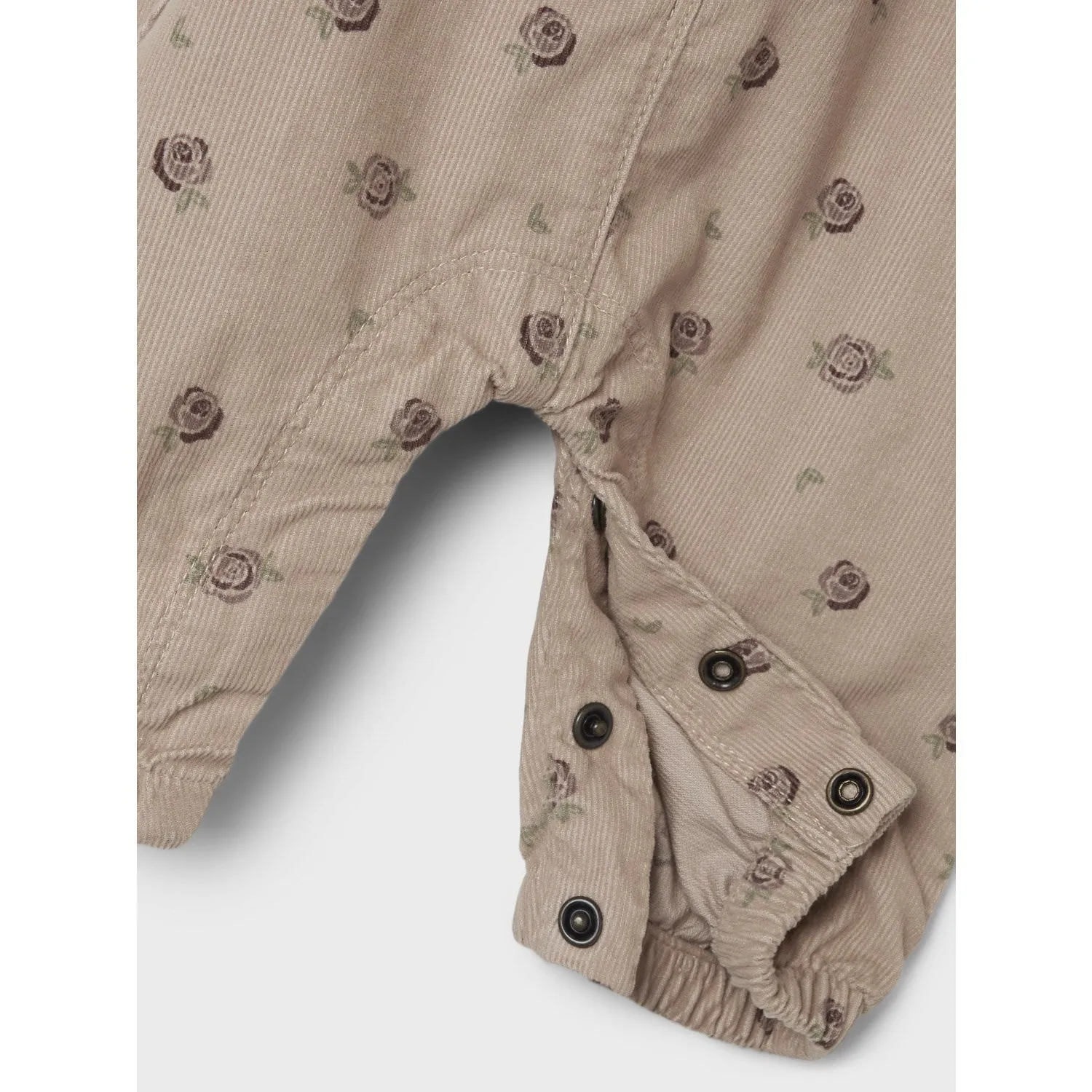 Lil'Atelier Gray Morn Floral Nola Floral Corduroy Overall Trend