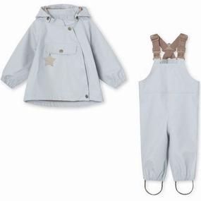 Linen MINI A TURE Wainis Regn set Pearl Blue Casual