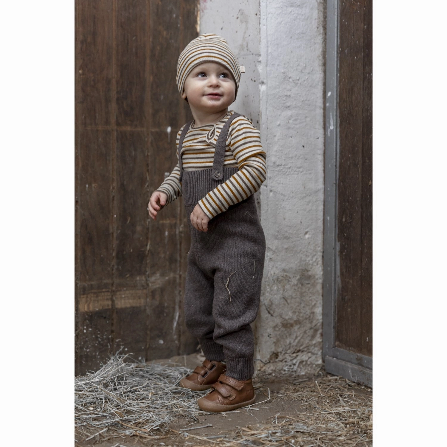 Linen Petit Piao Chocolate Brown/Golden Sun/Dark Off White Body Modal Striped