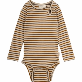 Linen Petit Piao Chocolate Brown/Golden Sun/Dark Off White Body Modal Striped Finest