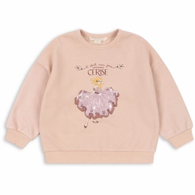 Long-lasting Konges Sljd Cameo Rose Lou Glitter Sweat Shirt Ocs Artisanal