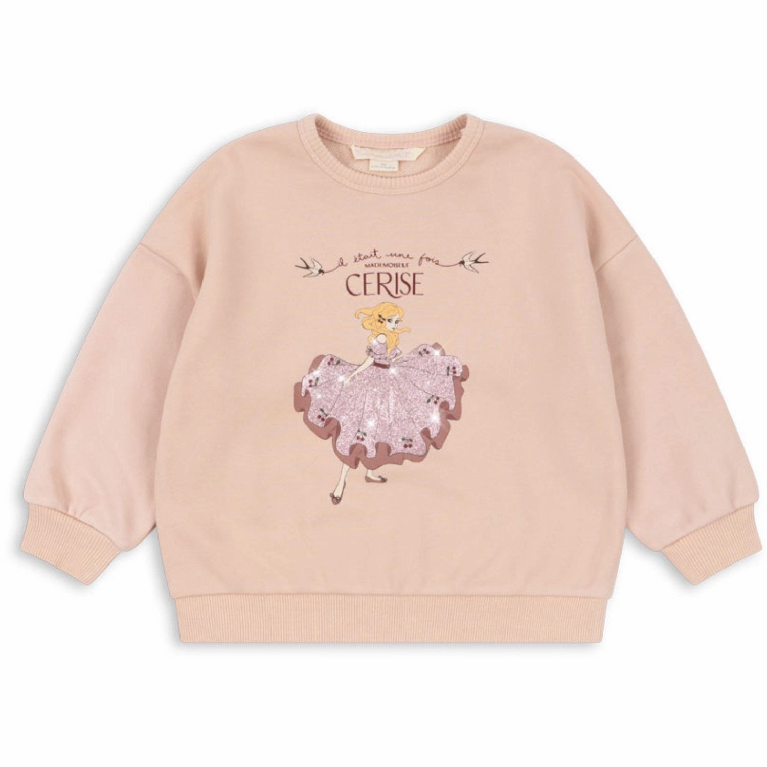 Long-lasting Konges Sljd Cameo Rose Lou Glitter Sweat Shirt Ocs Artisanal