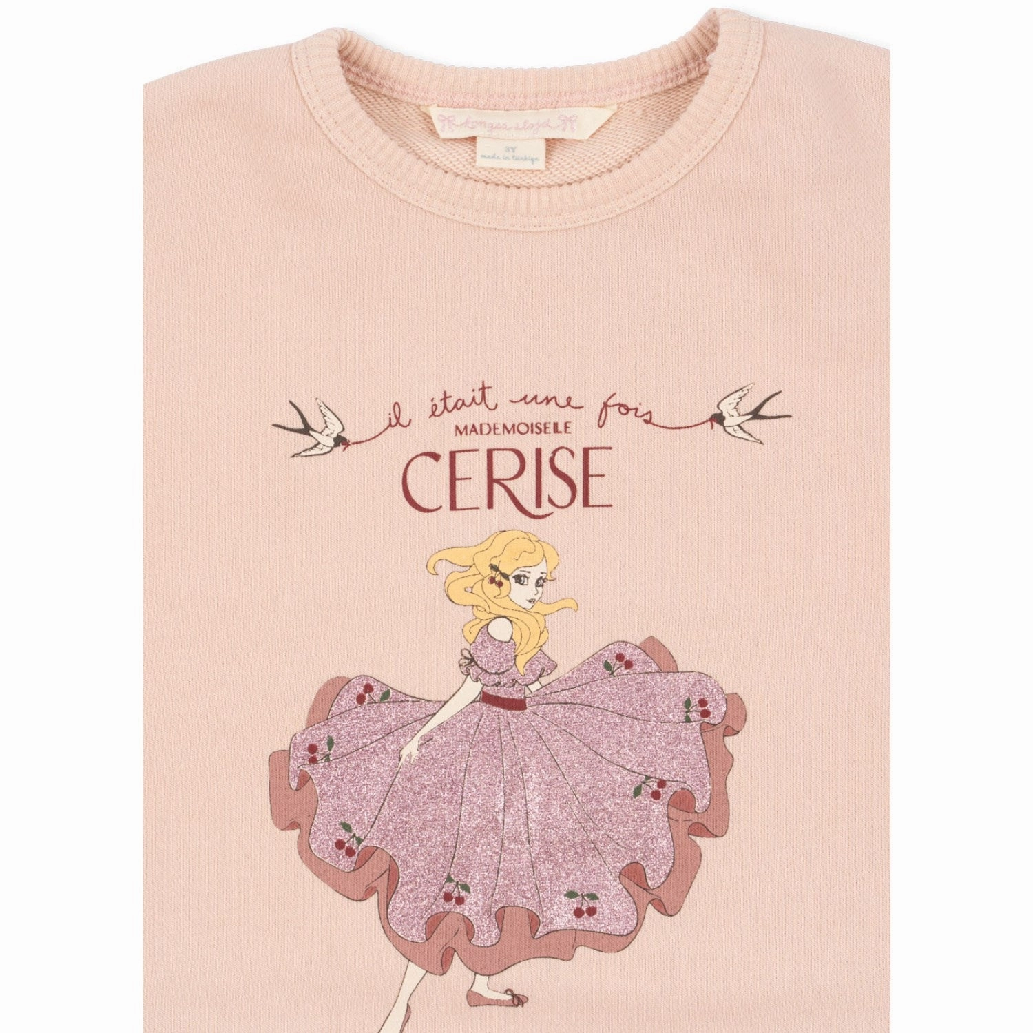 Long-lasting Konges Sljd Cameo Rose Lou Glitter Sweat Shirt Ocs