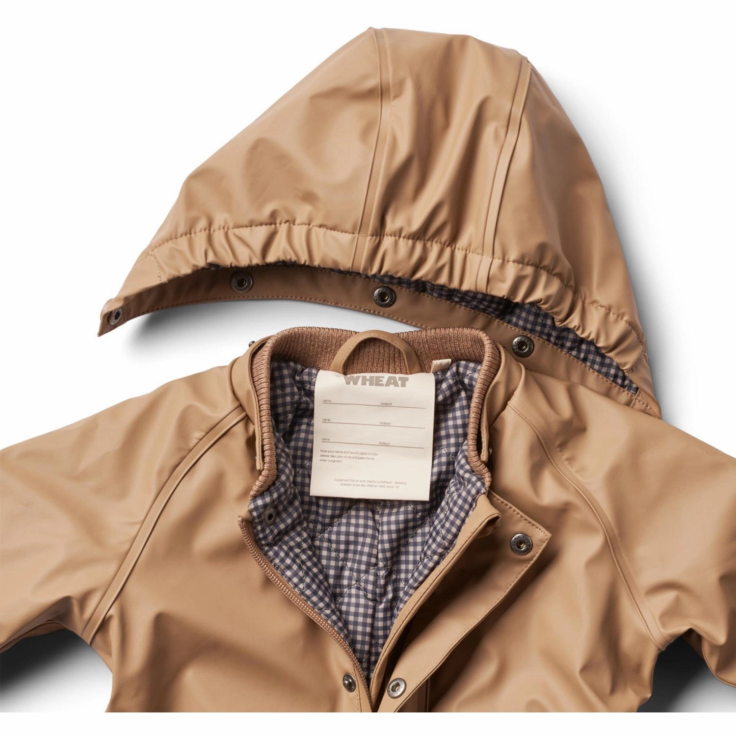 Long-lasting Wheat Cappuccino Thermo Rainsuit Aiko