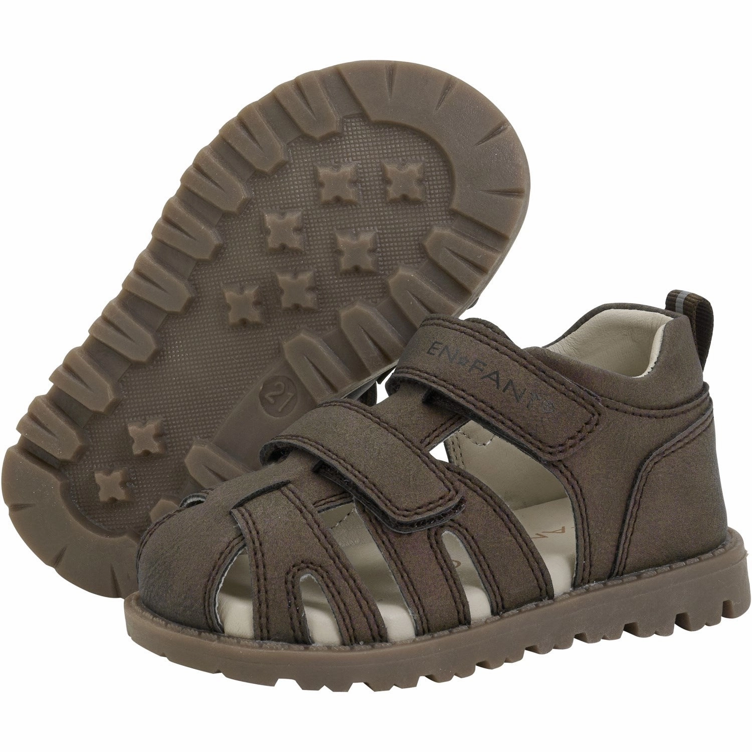 Low-top shoes En Fant Chocolate Brown Sandal Velcro