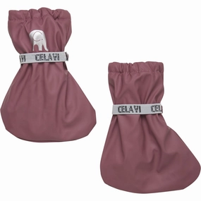 Luxe CeLaVi Rose Brown Padded Pu Mittens High-end