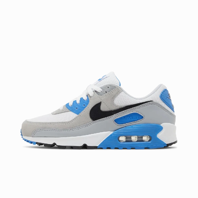 Luxe comfort Nike Air Max 90 Pure Platinum Photo Blue Elegant silhouettes