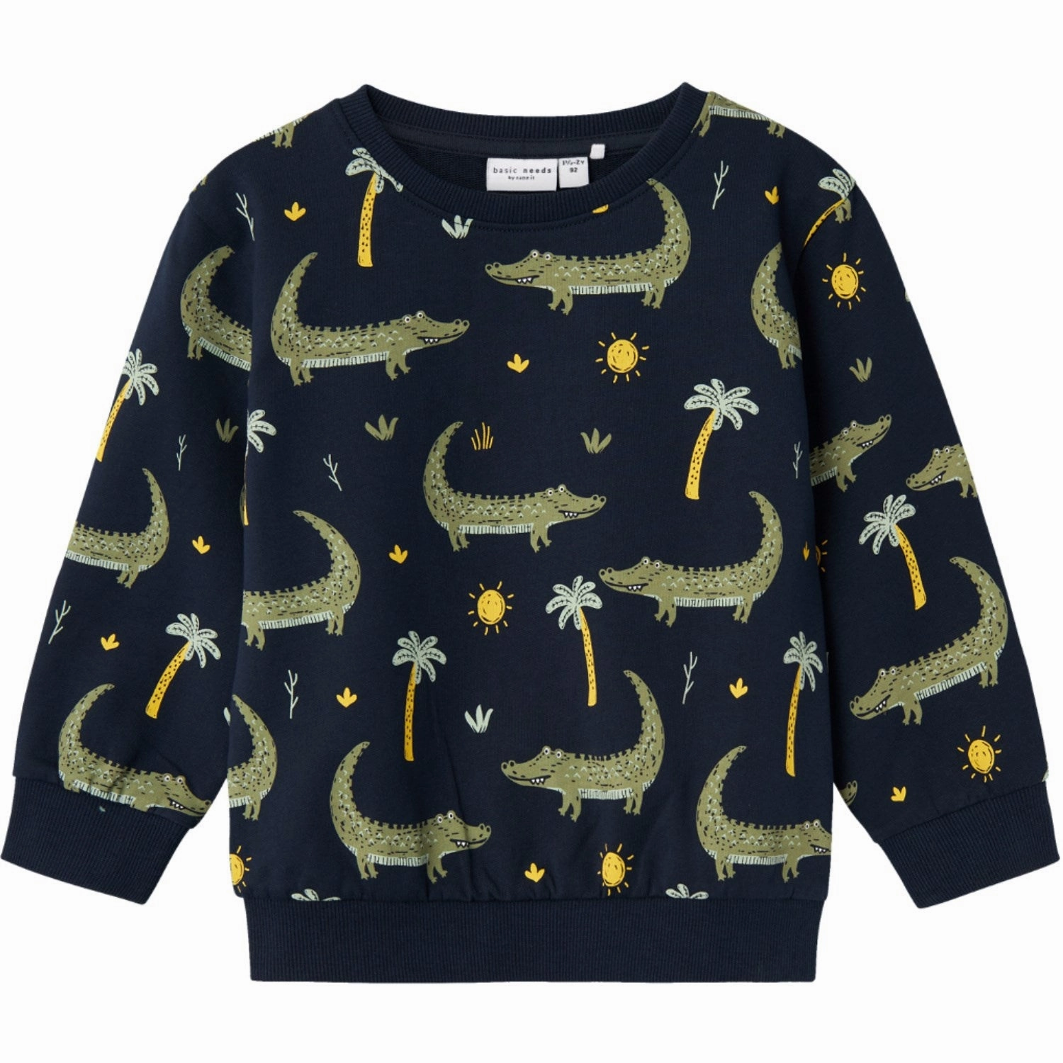 Name It Dark Sapphire Crocodiles Vermo Aop Loose Sweatshirt Classic Pioneer