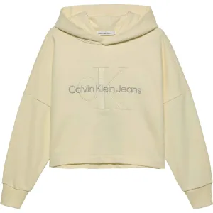 Luxury Calvin Klein Monogram Embroidery Hoodie Papyrus Appealing