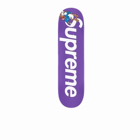Luxury basics Supreme Smurfs Skateboard Deck Purple Elegant silhouettes