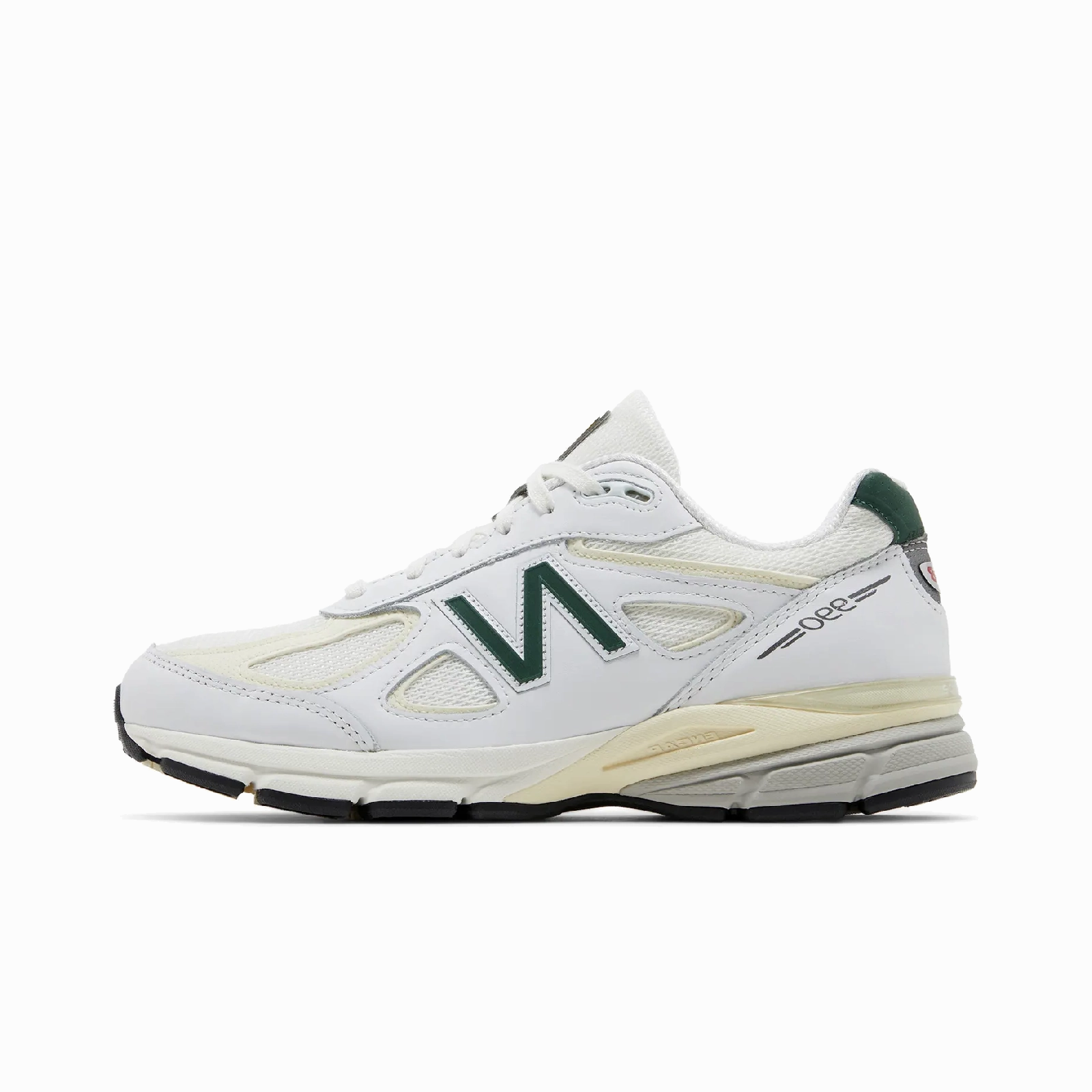 Luxury craftsmanship New Balance 990v4 MiUSA White Green Heritage brand