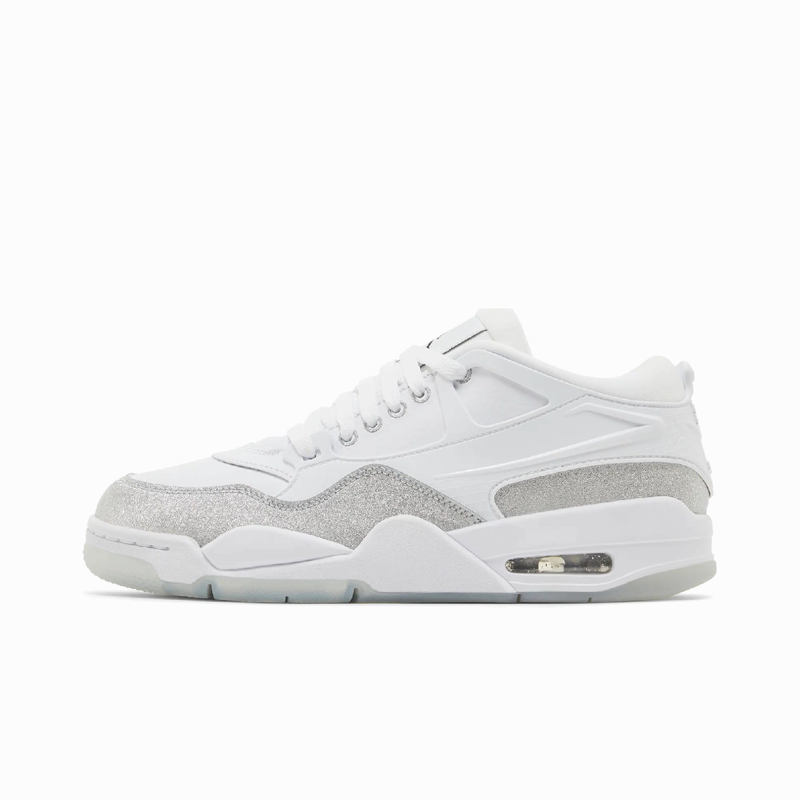 Luxury essentials Jordan 4 RM White Metallic Silver (Women's) Artistic details