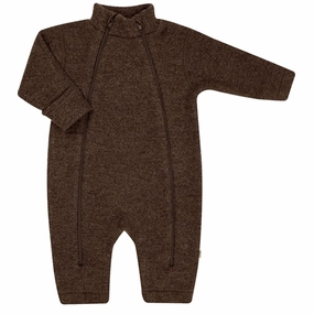 Luxury Joha Wool Dark Bark Overalls Tulle
