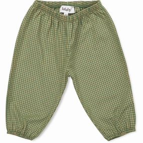 Luxury Lalaby Green Check Pixi Pants Unique