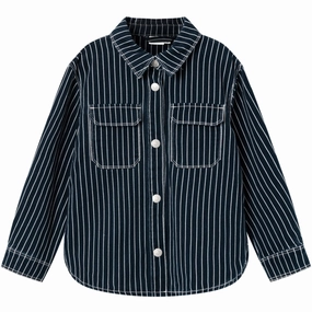 Luxury Name It Dark Sapphire Mine Twill Oversize Overshirt Responsible