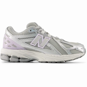 Luxury shoes New Balance Silver Metallic 1906 Kids Lace Sneakers Slip-resistant