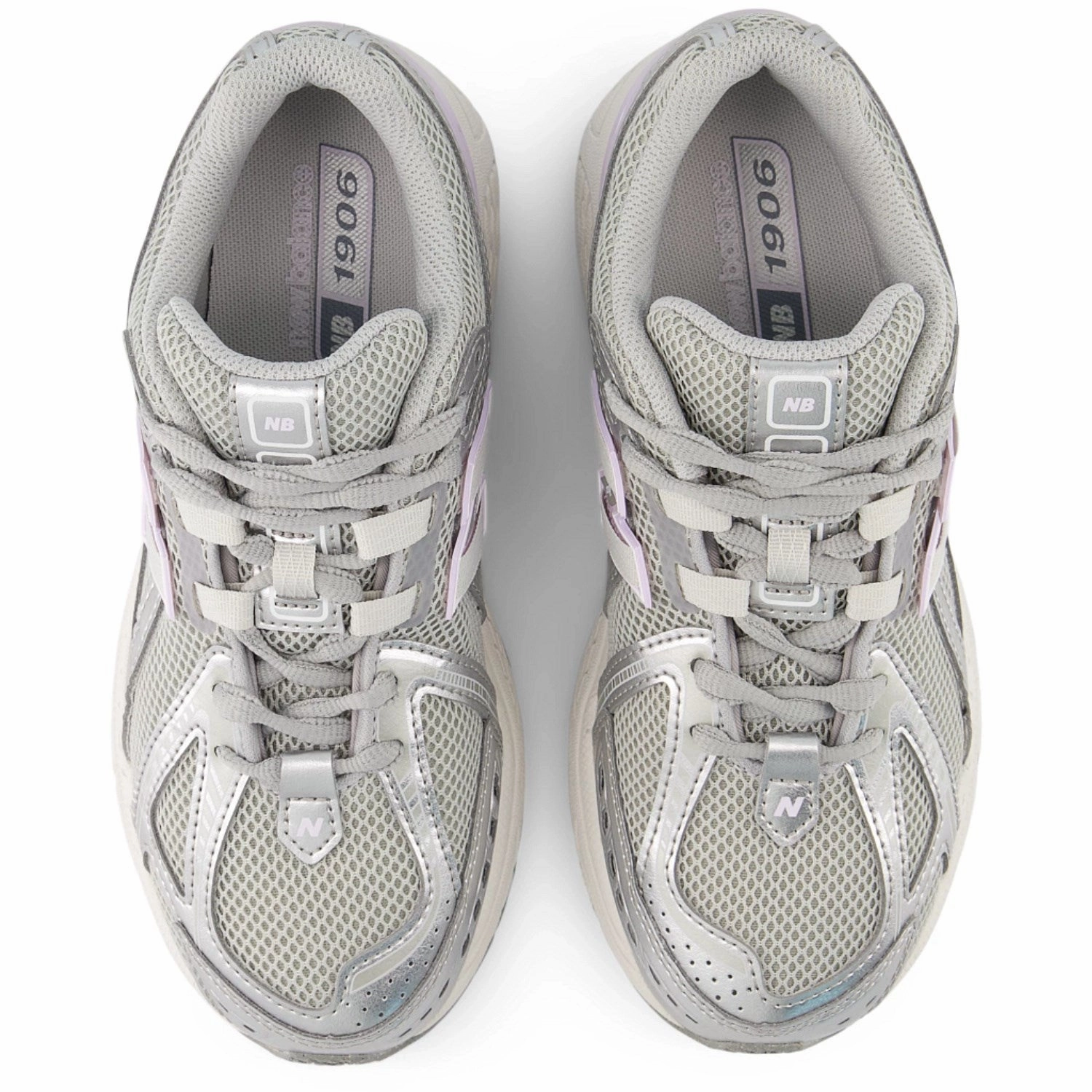 Luxury shoes New Balance Silver Metallic 1906 Kids Lace Sneakers