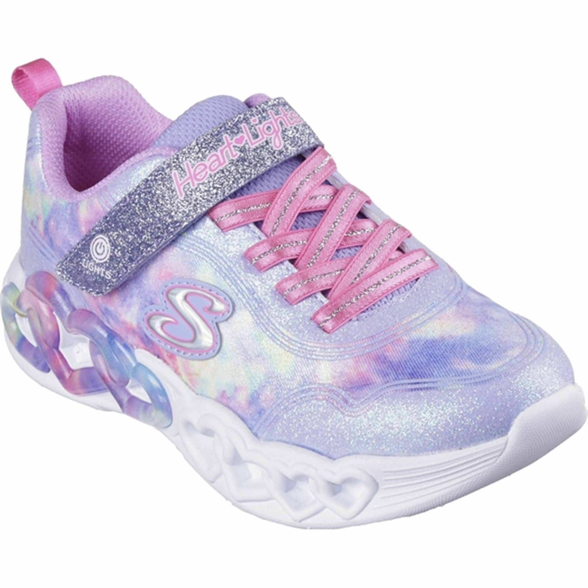 Skechers Infinite Heart Lights Cloud Dye Print Sneakers Lavender Multicolor Style Exclusive
