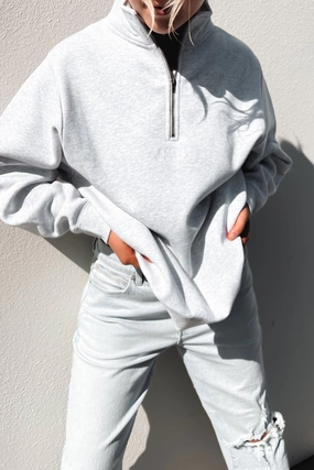 Maddox Quarter Zip Crew Snow Marle sale dresses women sale poster