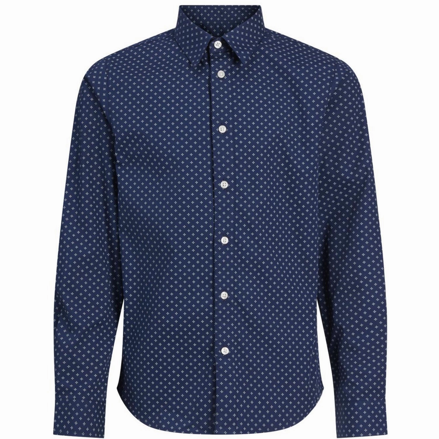 Majestic Jack & Jones Junior Medieval Blue Axel Print Shirt Artisanal