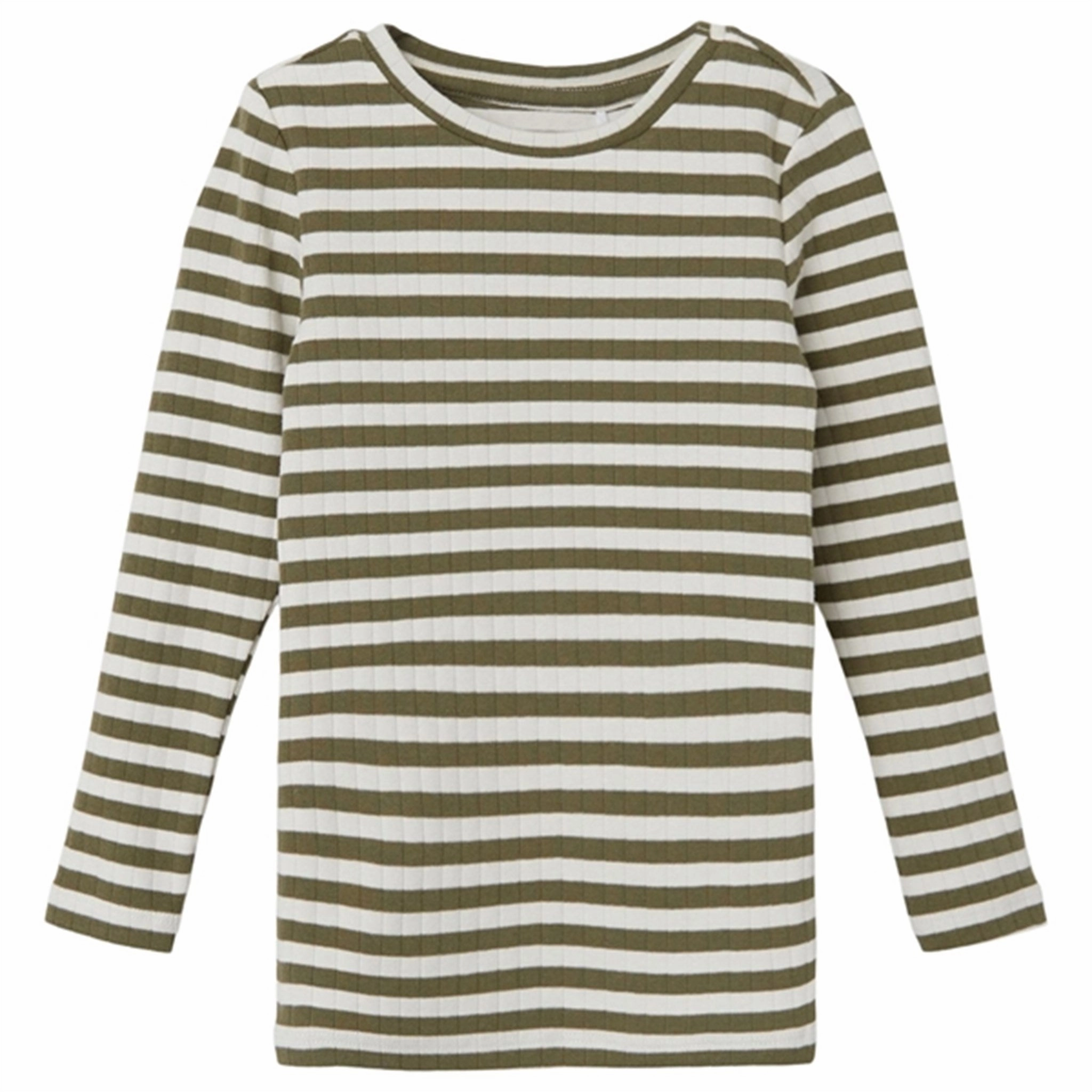 Majestic Name it Deep Lichen Green Suraja Slim Blouse Stripe Noos Durable