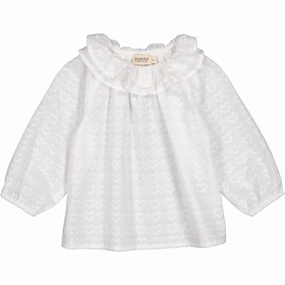 MarMar Dobby Hearts White Tonella Shirt Exclusive Seam