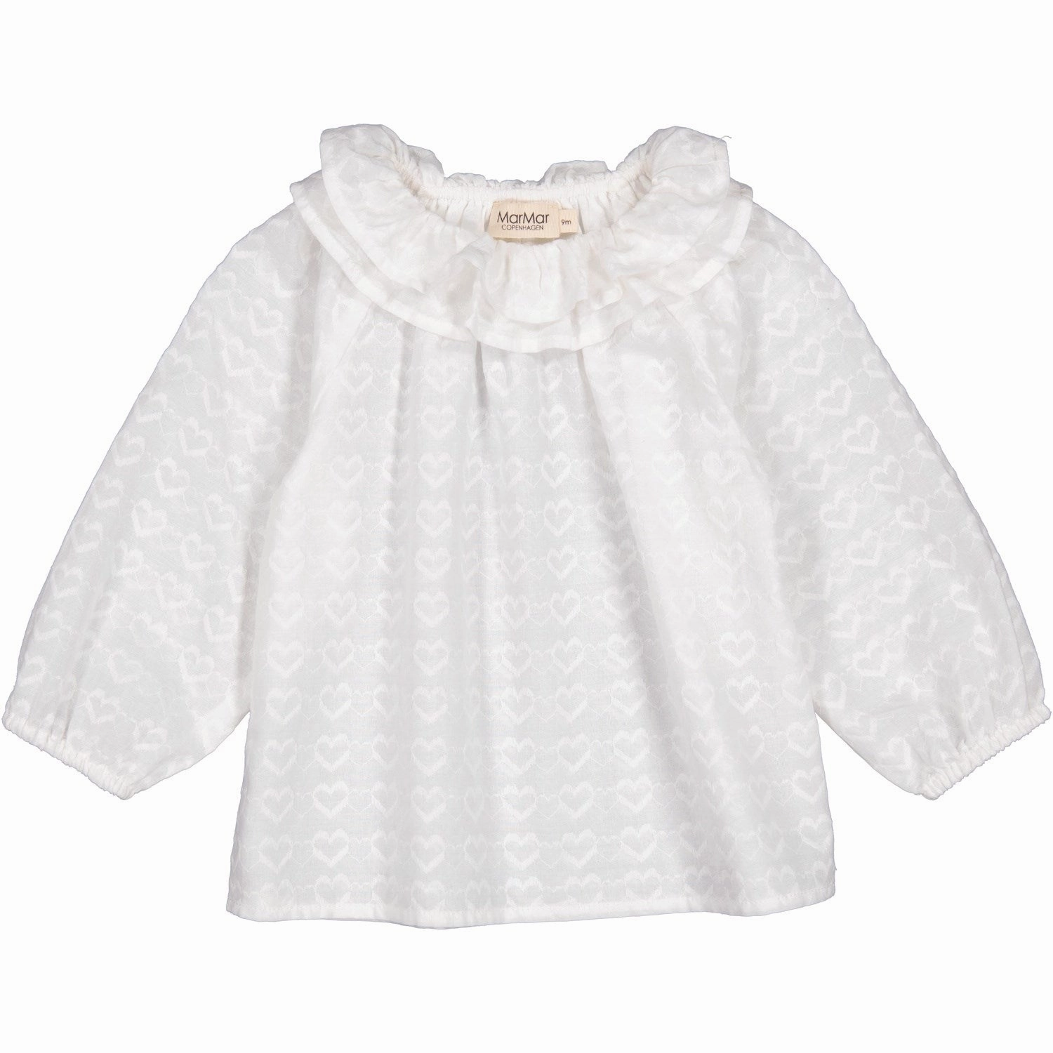 MarMar Dobby Hearts White Tonella Shirt Exclusive Seam