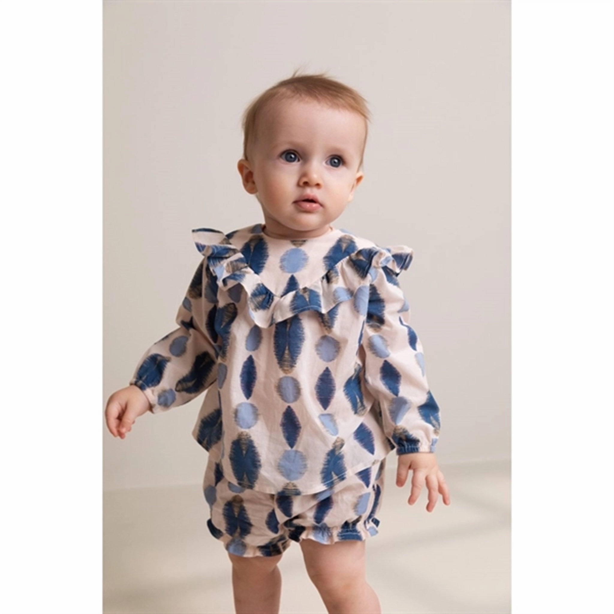MarMar Ikat Print Glacier Tulette Blouse Edgy