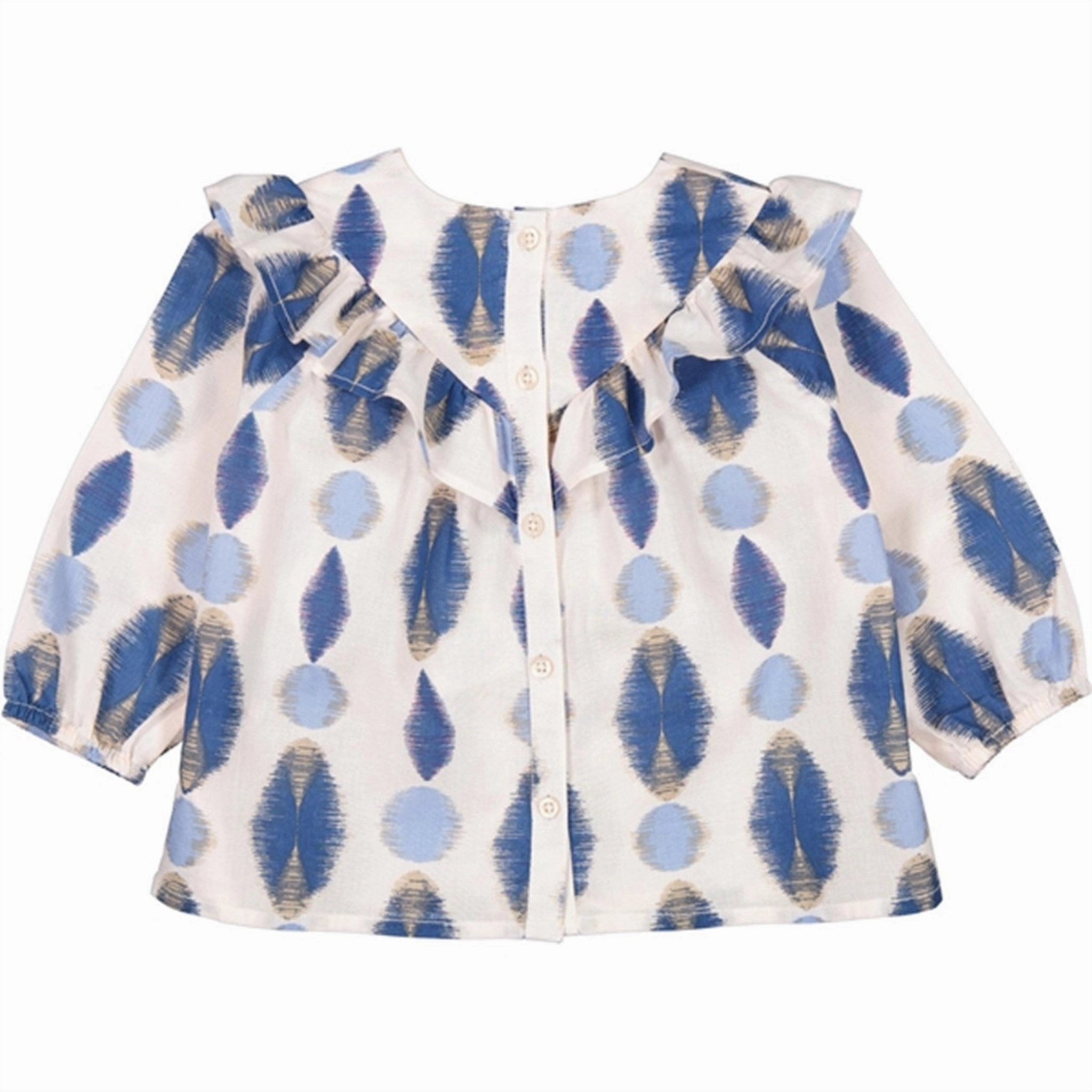 MarMar Ikat Print Glacier Tulette Blouse Edgy