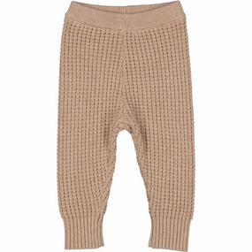 MarMar Light Cotton Wool Driftwood Penn Knit Pants Minimalist Suede