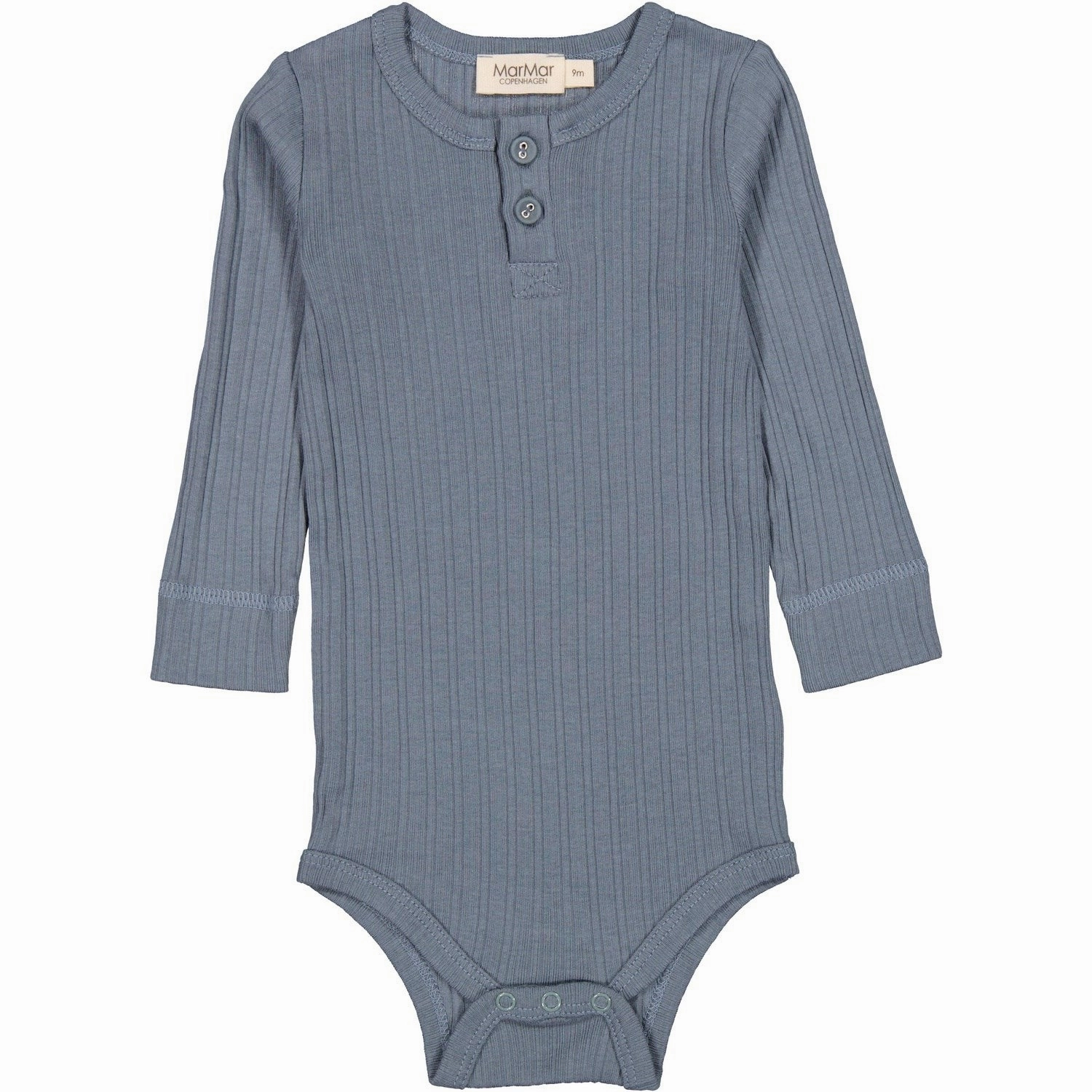 MarMar Modal Broad Rib Stormy Blue Body Beading Slim