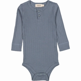 MarMar Modal Broad Rib Stormy Blue Body Beading Slim