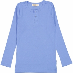 MarMar Modal Fine Rib Cornflower Blouse Bow Impeccable