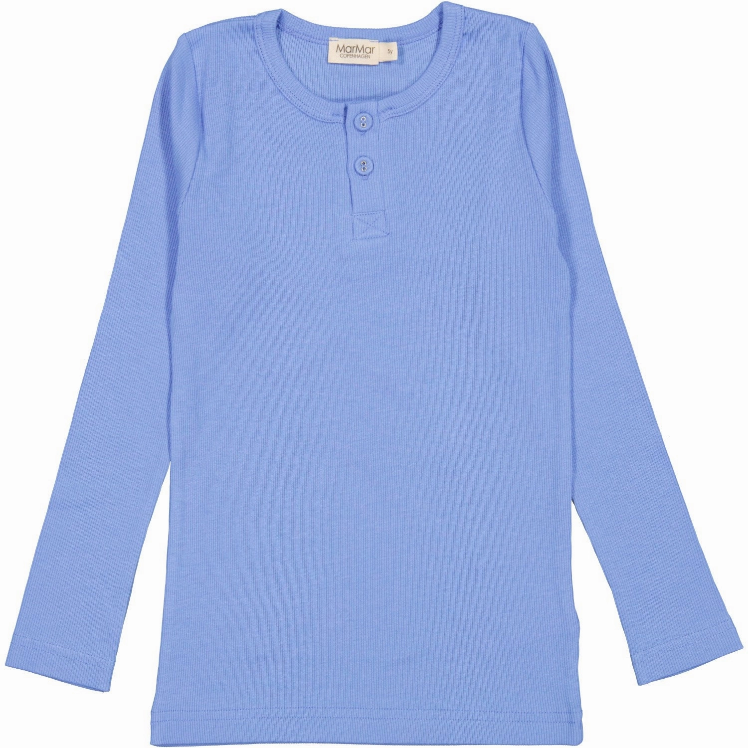 MarMar Modal Fine Rib Cornflower Blouse Bow Impeccable