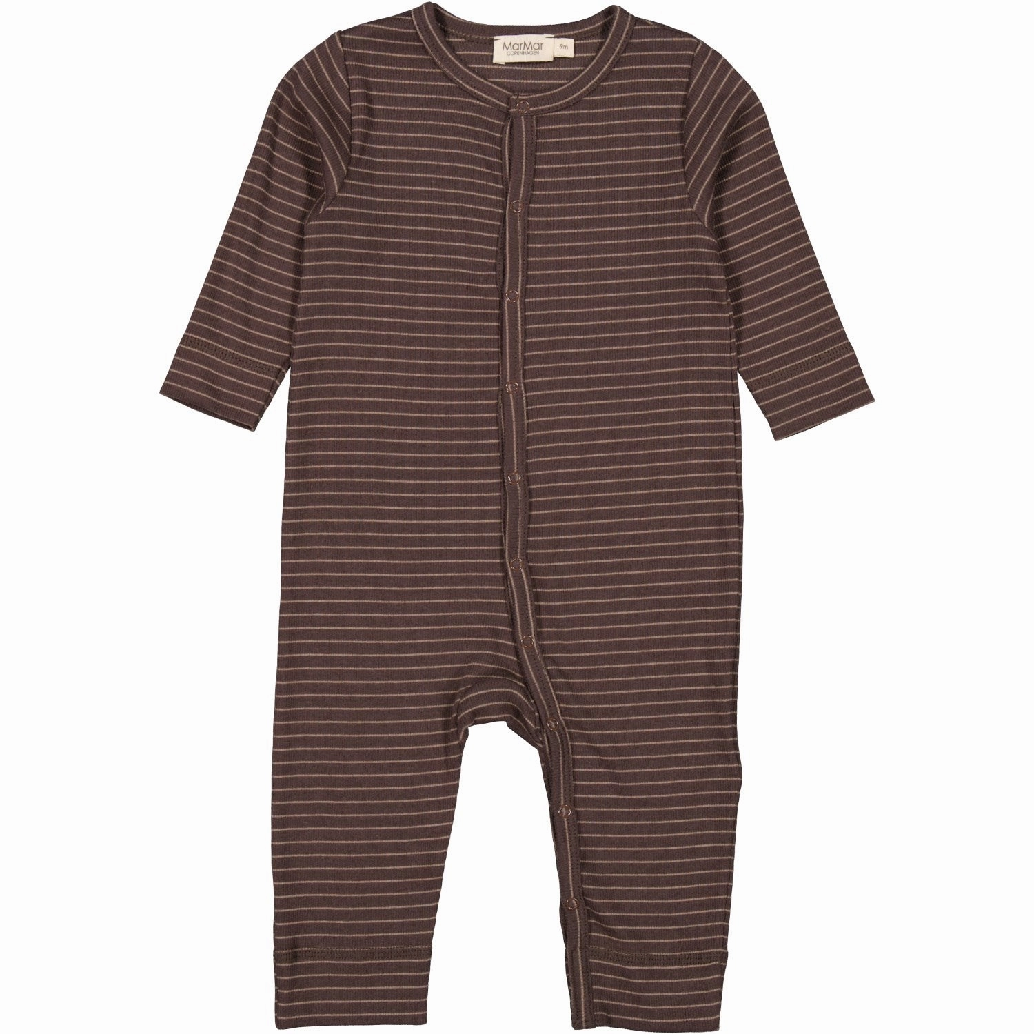 MarMar Modal Fine Rib Nori Green Stripe Ruka Onesie Chic Statement