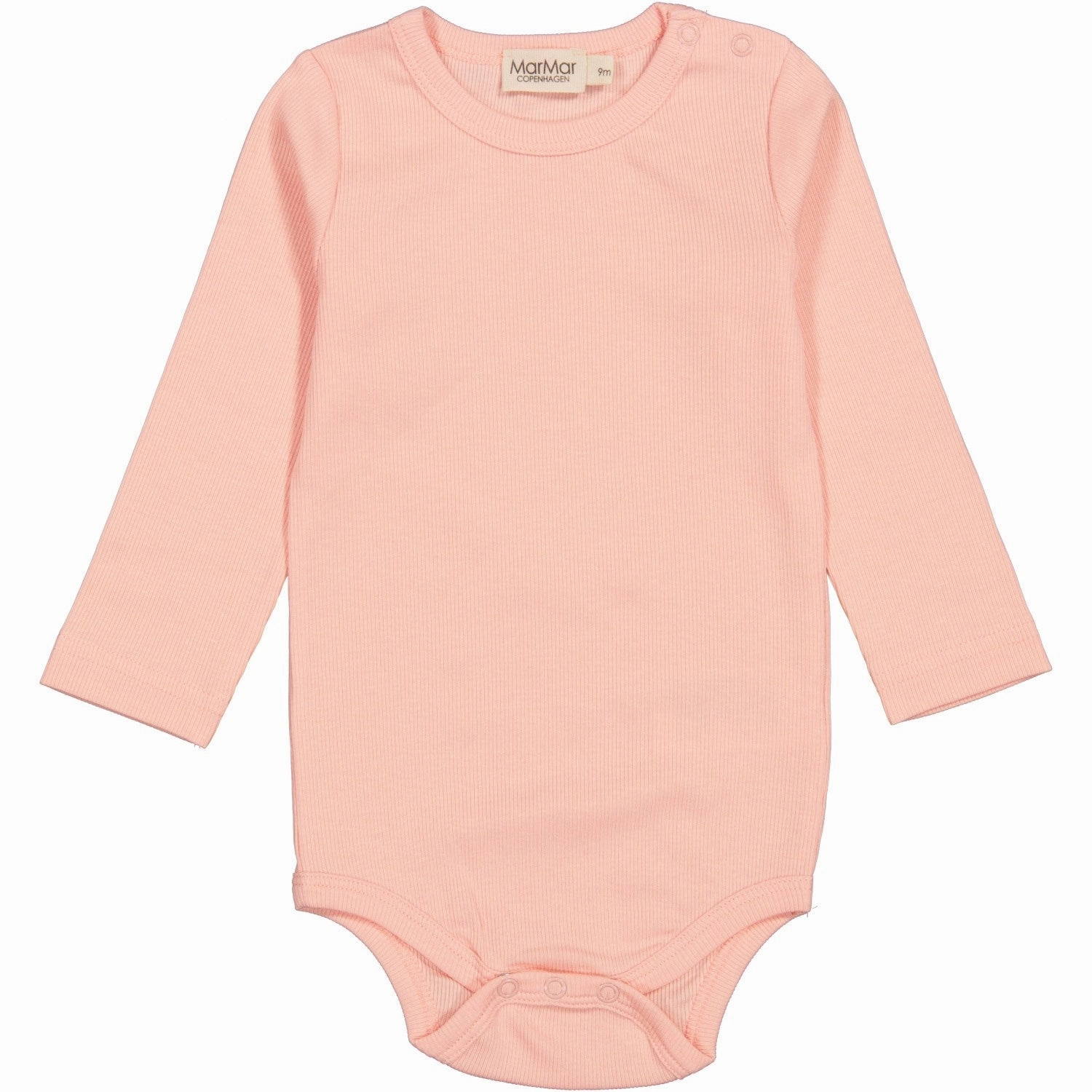 MarMar Modal Fine Rib Soft Coral Plain Body Silk Woven