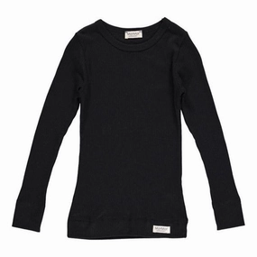 MarMar Modal Tee Plain LS Black Exquisite Bold