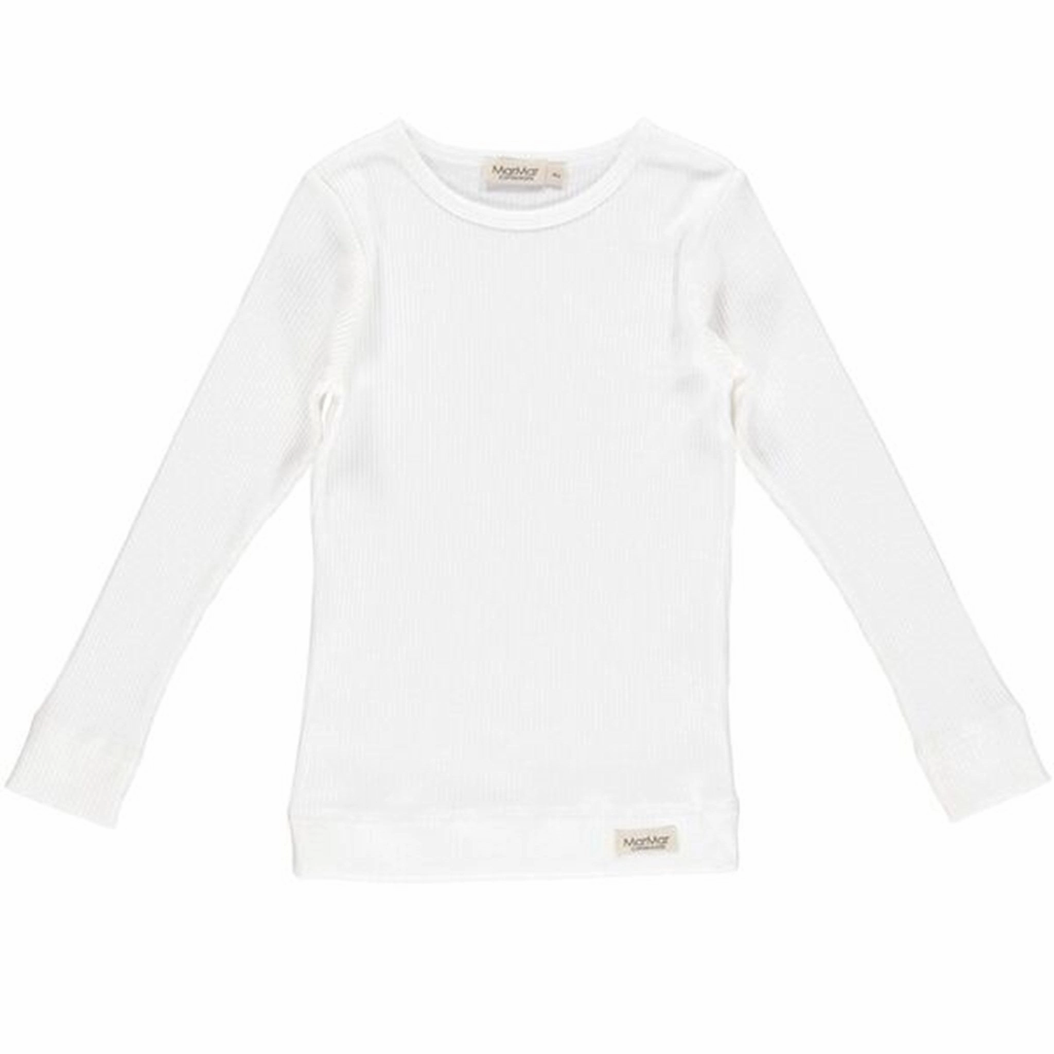 MarMar Modal Tee Plain LS Gentle White Finest Fit