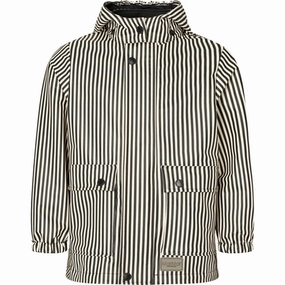 MarMar Osmund Rain Jacket Blue Dew Stripe Trendy Bow