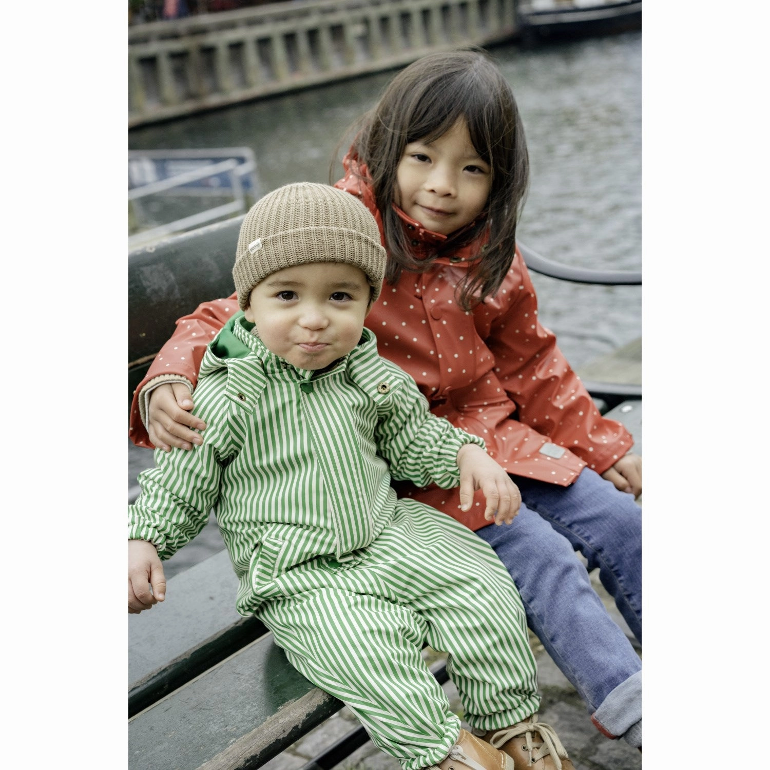 MarMar Rainwear Green Stripes Orion Suit Outerwear Layered