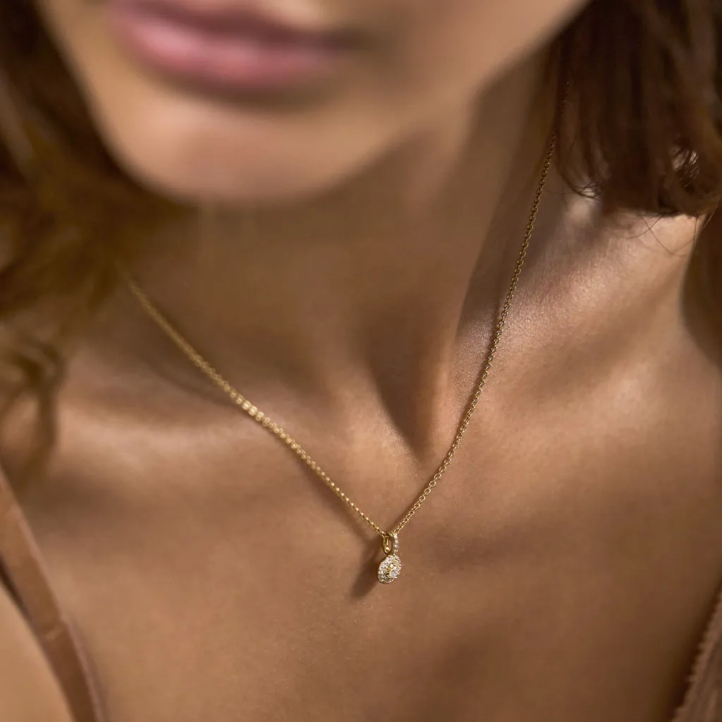 Matin 18K Rosegold Pendant w. 37 Diamonds