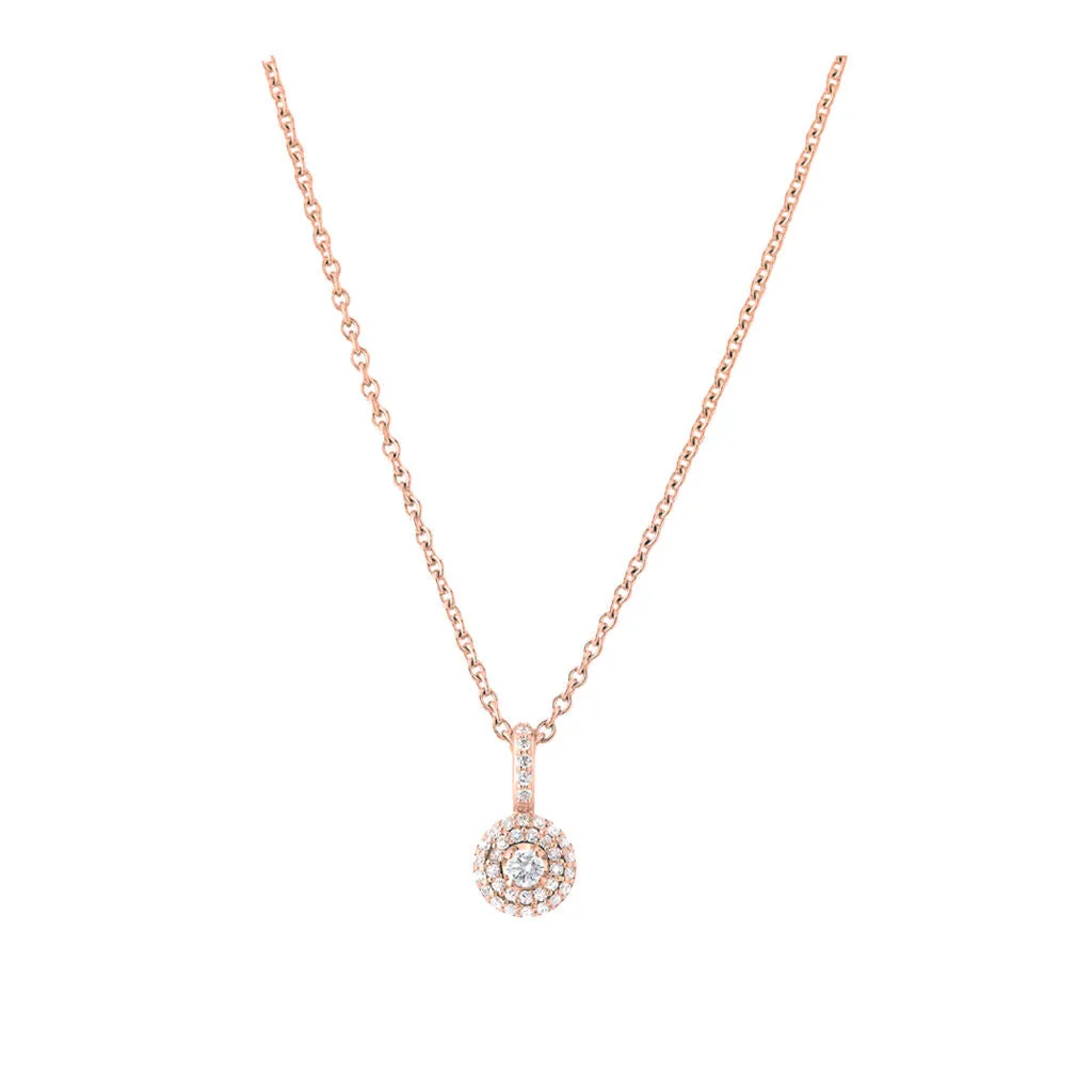 Matin 18K Rosegold Pendant w. 37 Diamonds